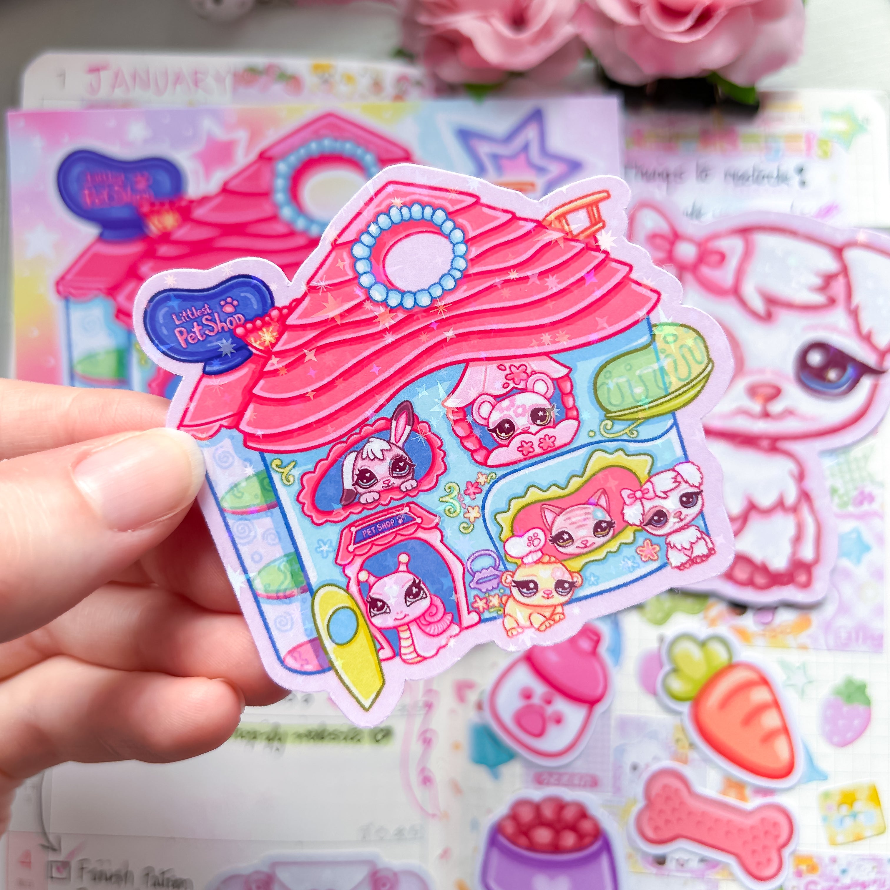 LPS Themed Sticker and Print Stationery Bundle