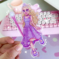 Pegasus Princess Holographic Die Cut Sticker