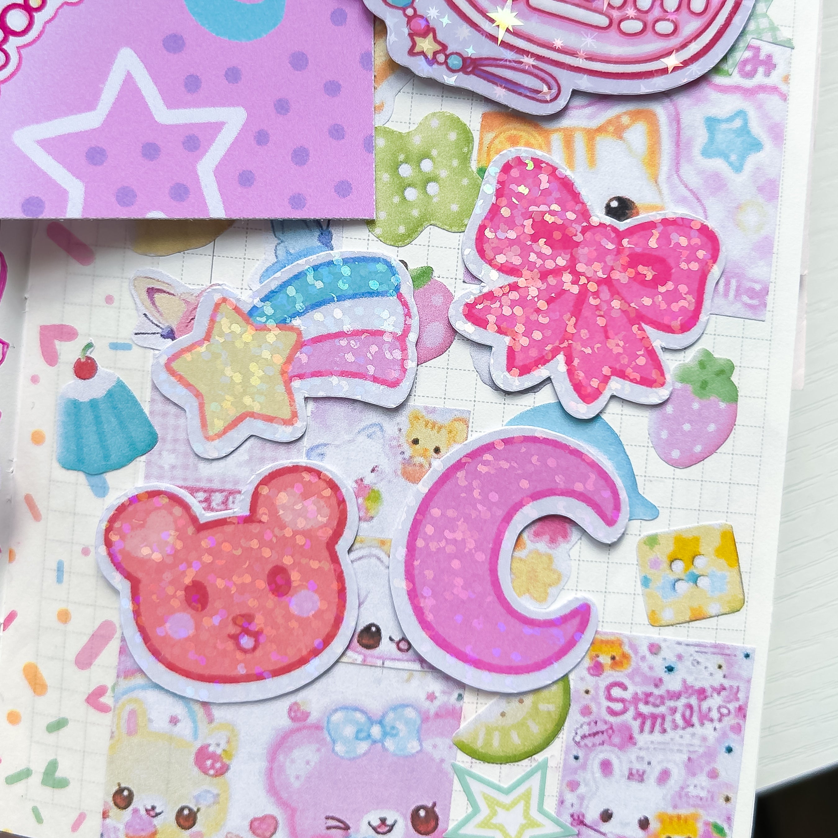 Kawaii Y2K Electronics Themed Sticker and Print Stationery Bundle