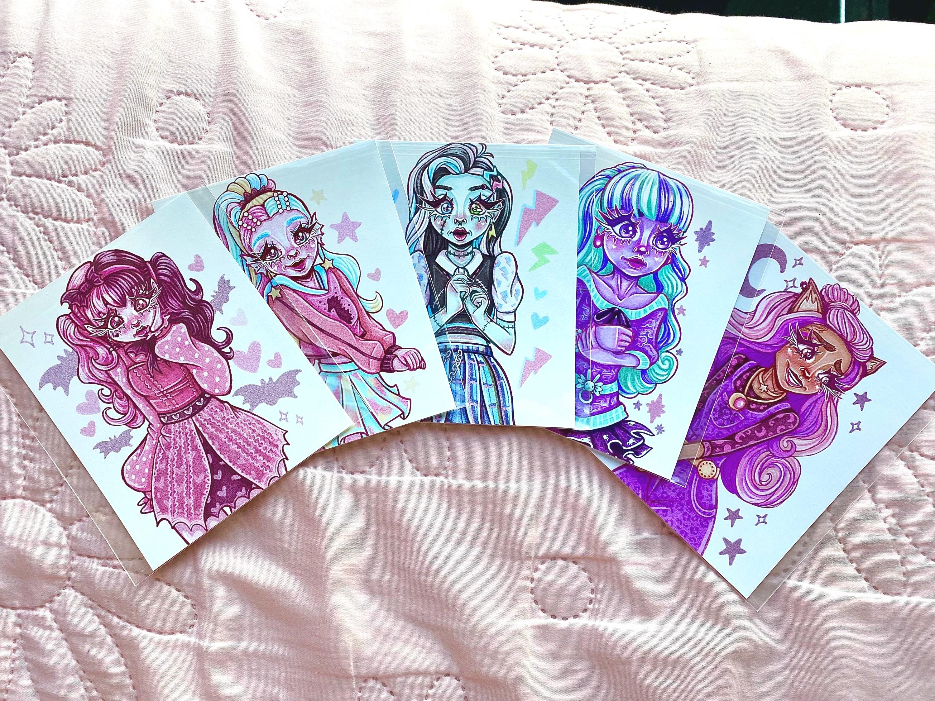 Monster Goth Ghoul Girl Themed Mini Prints