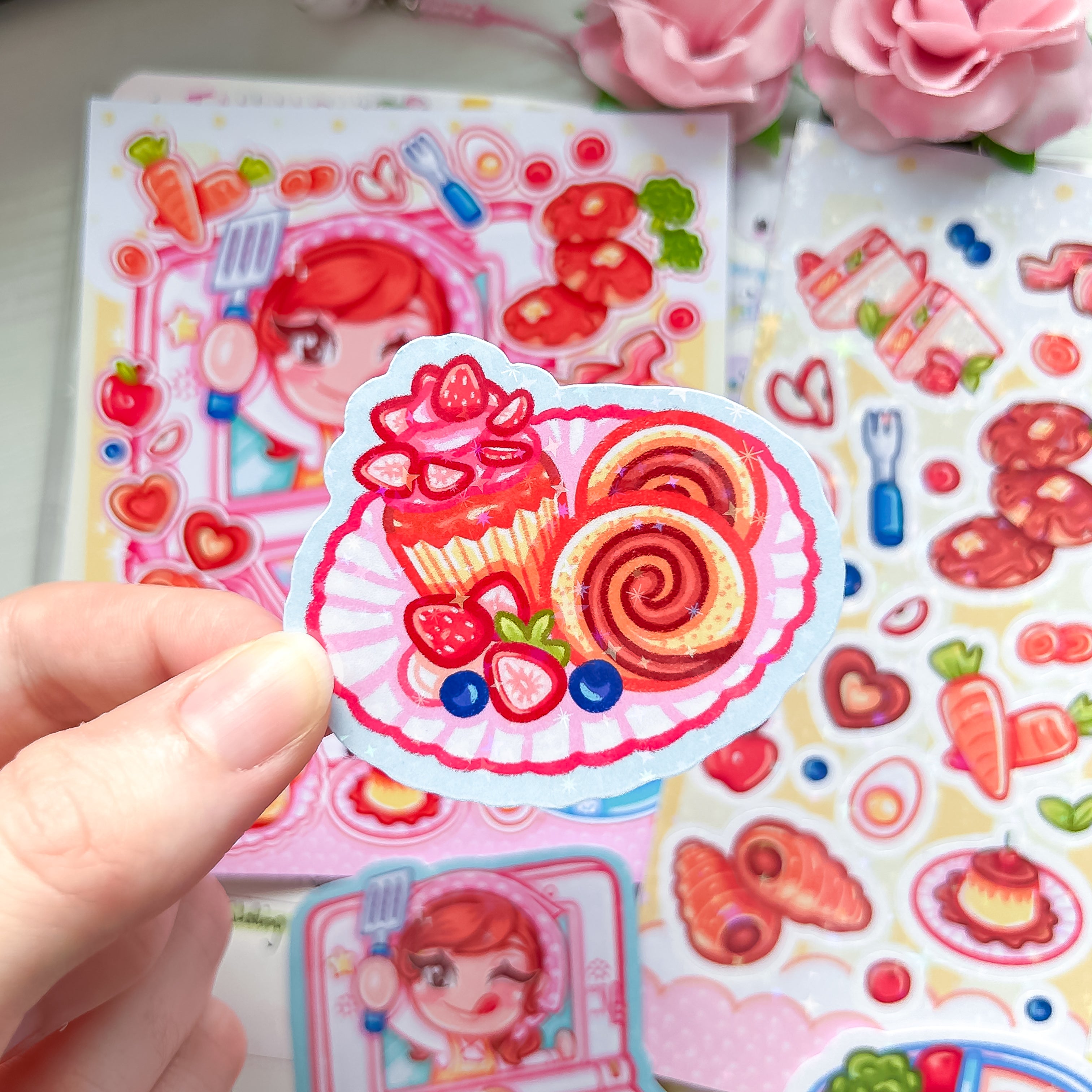 3DS Cooking Game Themed Sticker and Print Stationery Bundle