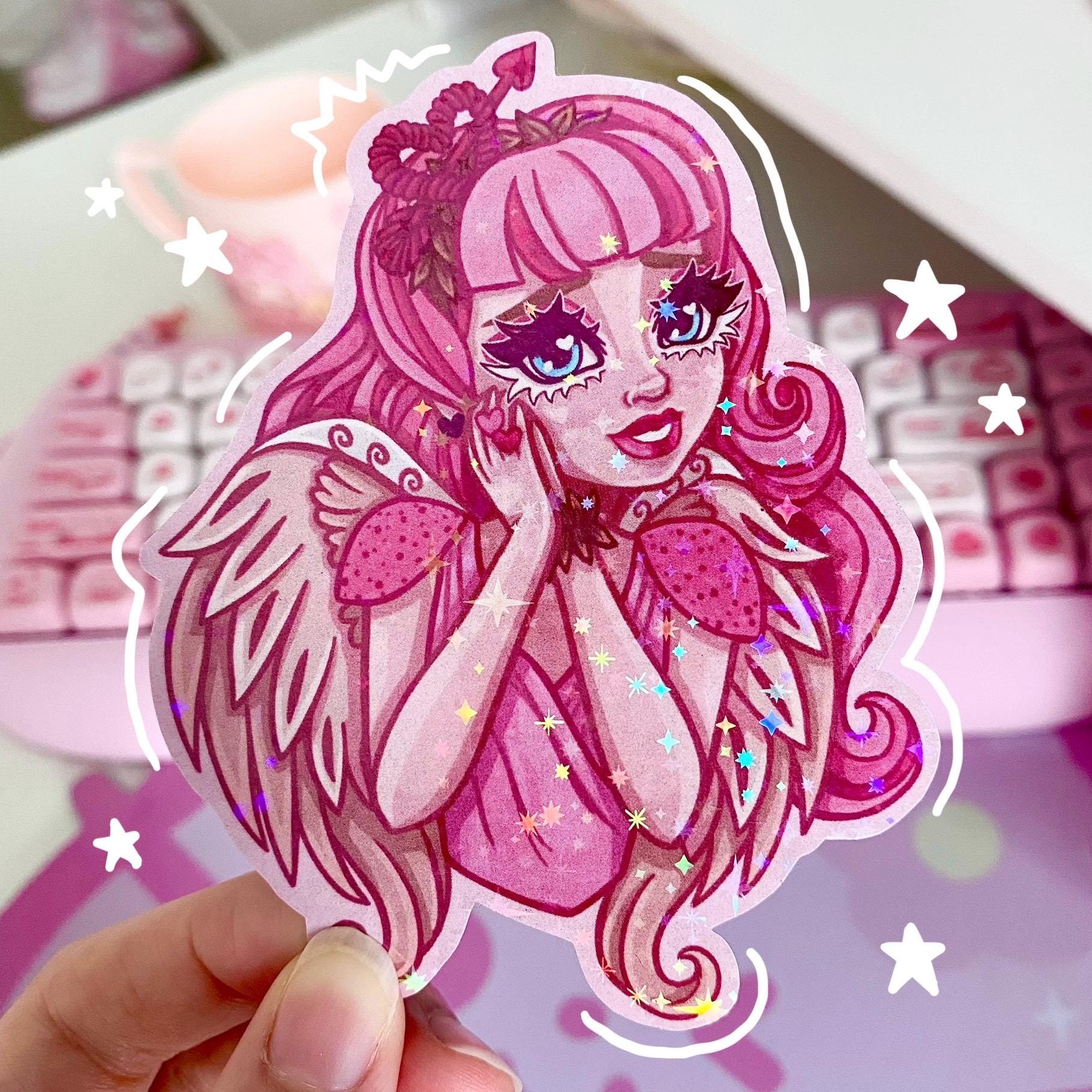EAH Cupid Holographic Die Cut Sticker