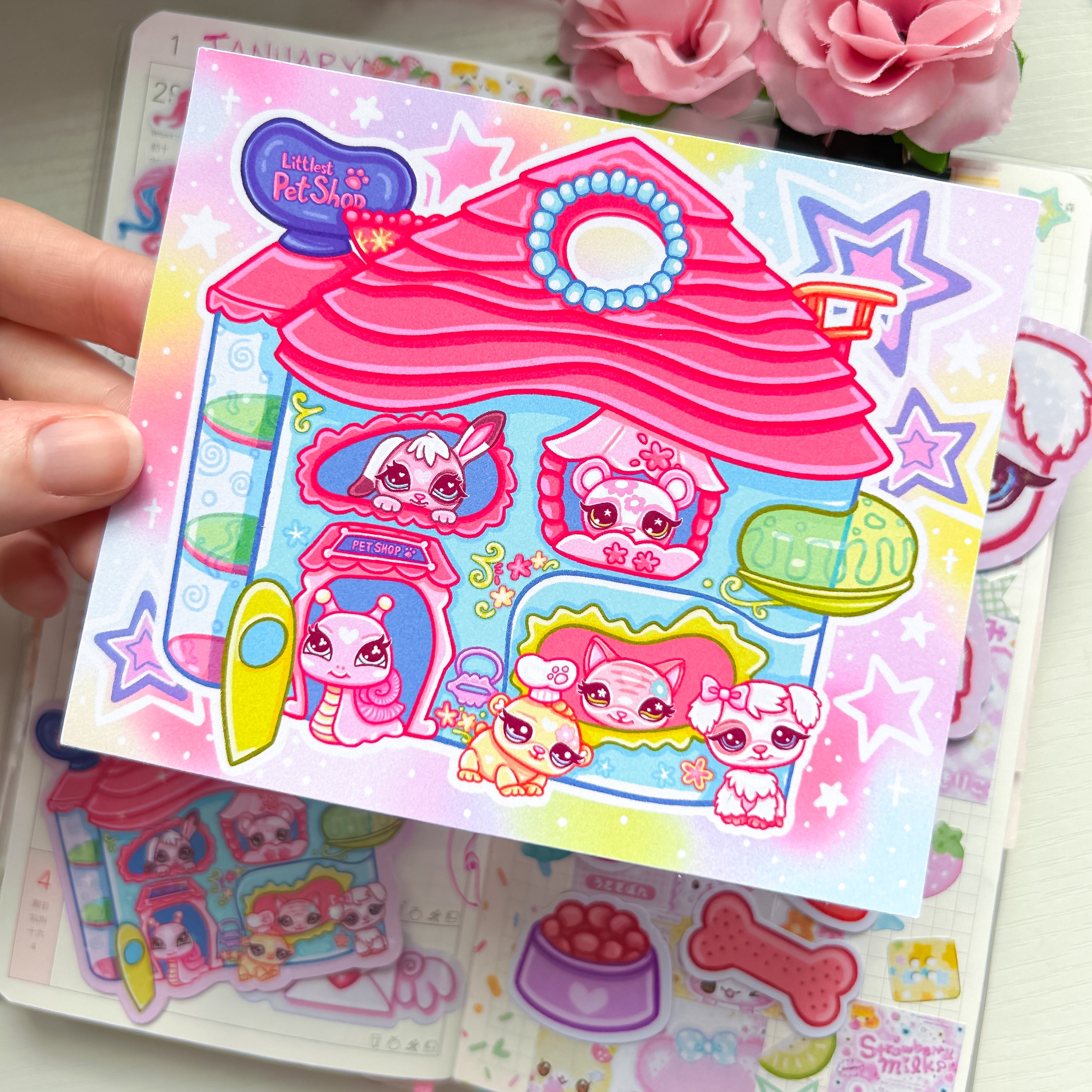 LPS Themed Sticker and Print Stationery Bundle