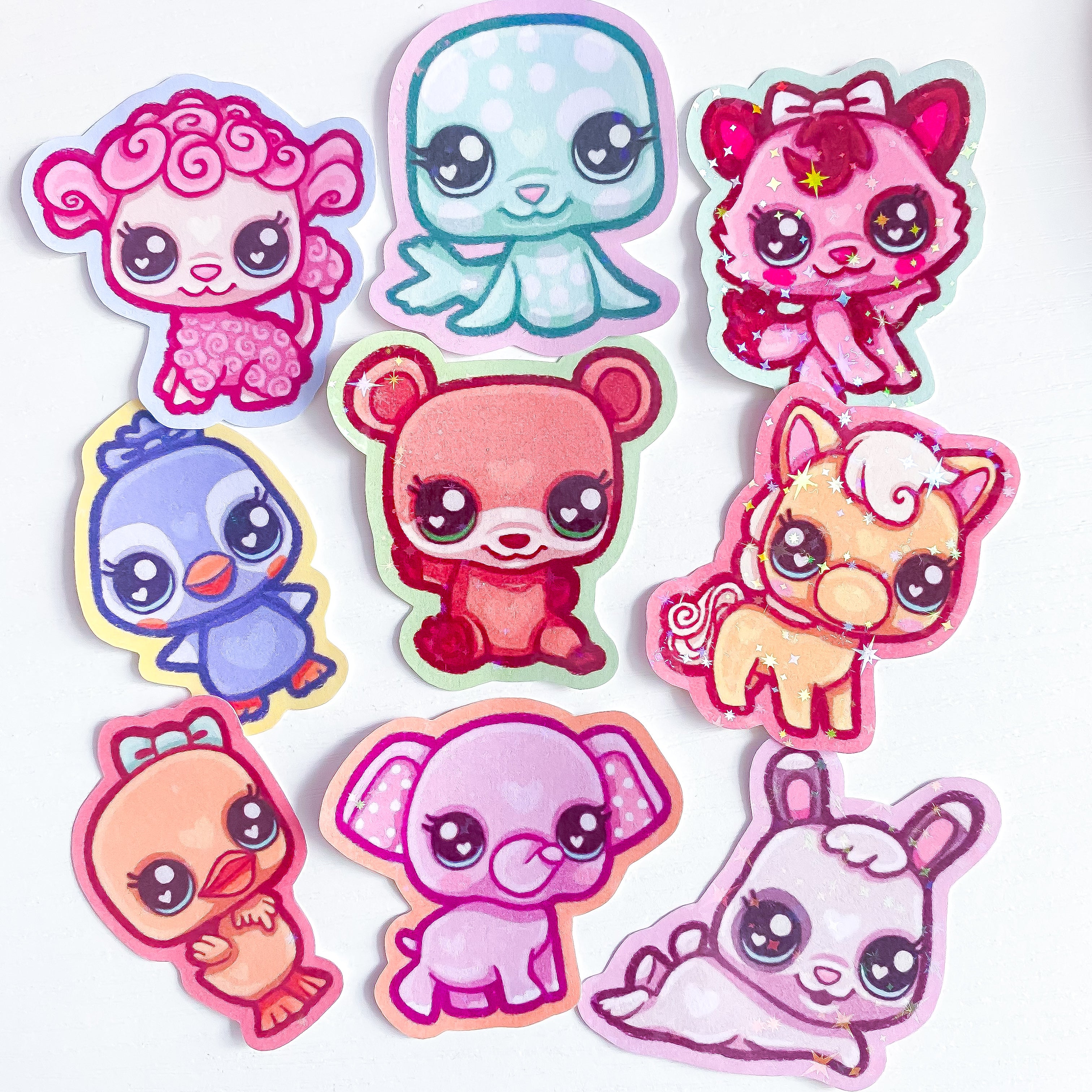 Baby LPS Holographic Die Cut Stickers