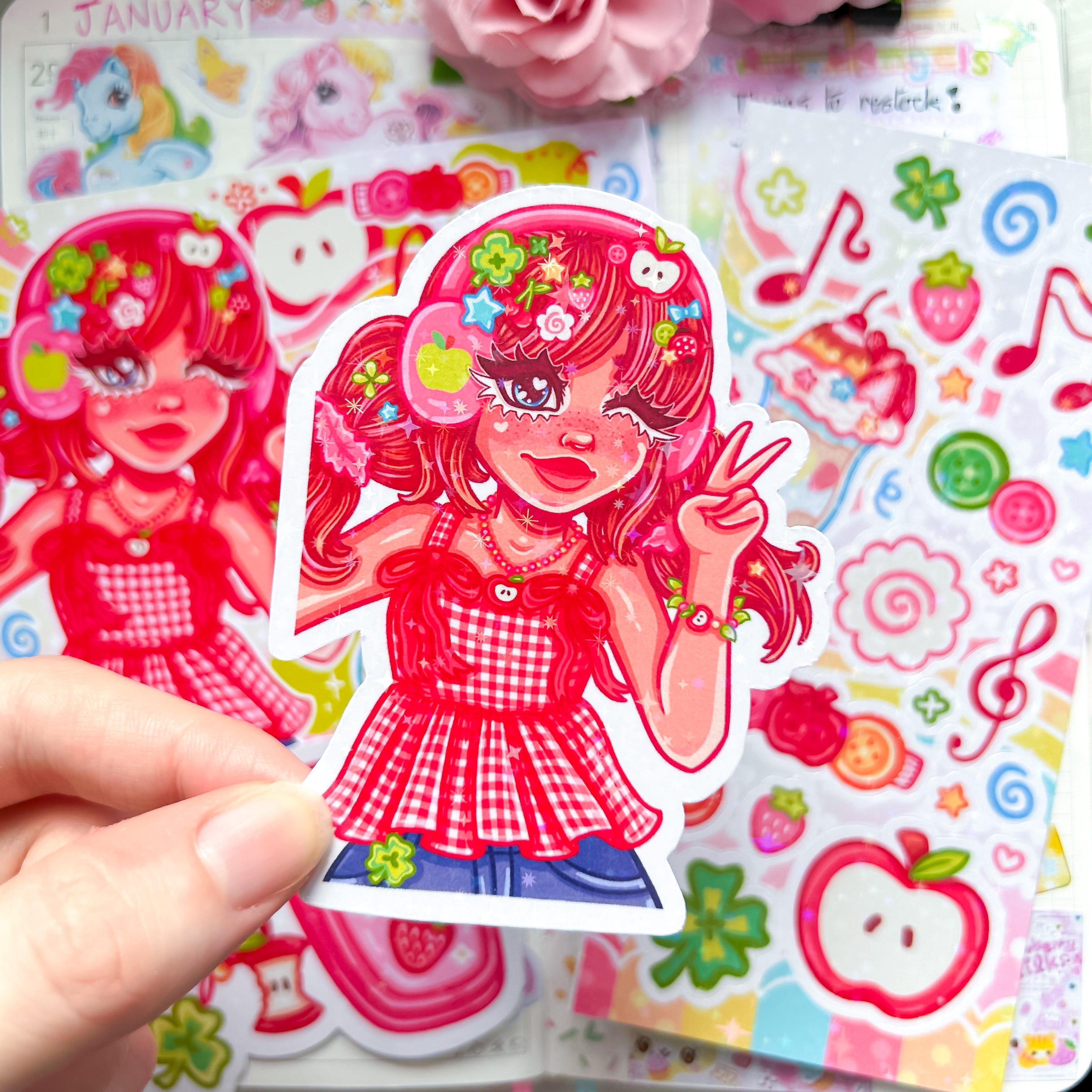 Heisei Retro Themed Stickers and Print Stationery Bundle