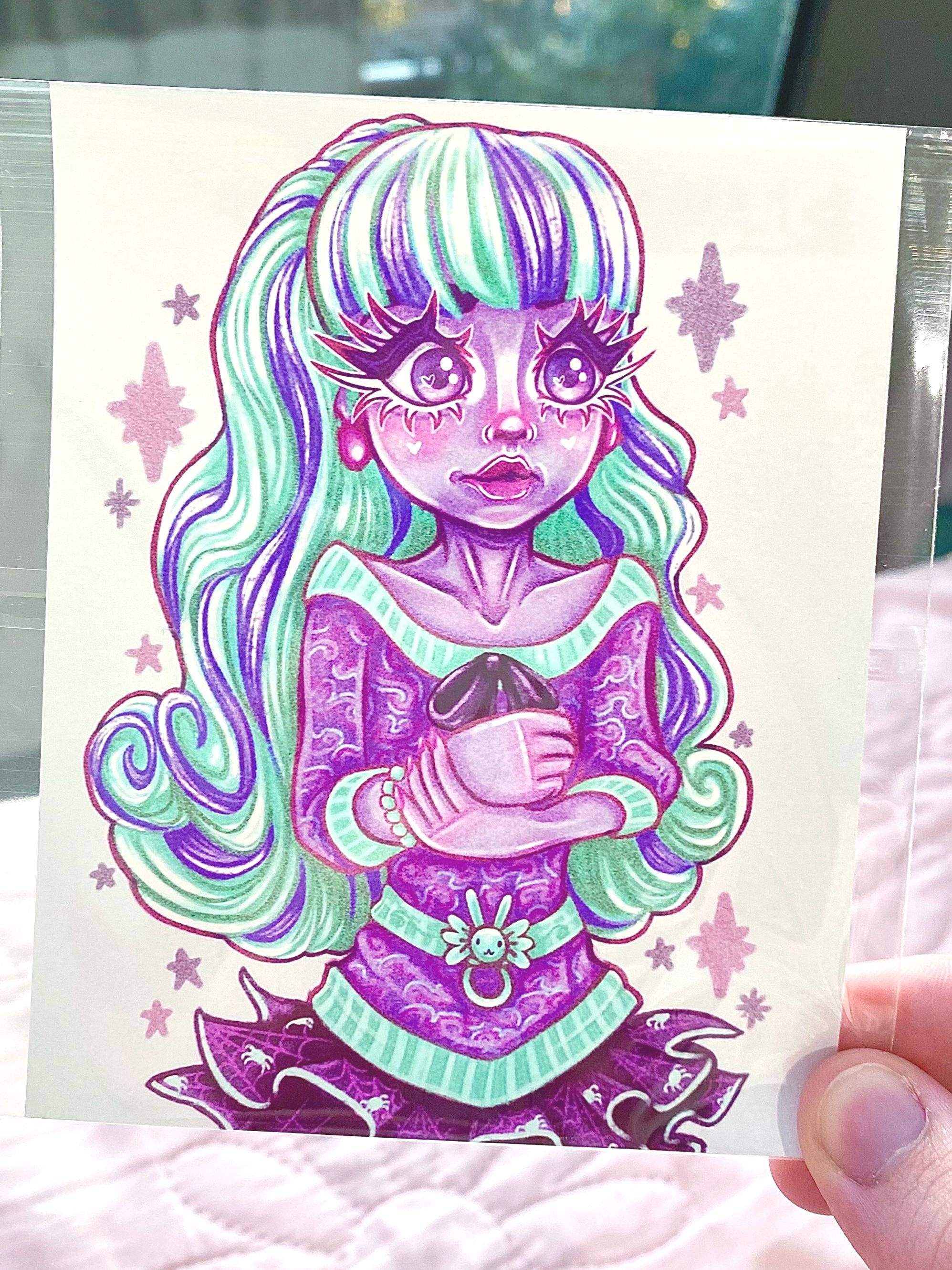 Monster Goth Ghoul Girl Themed Mini Prints
