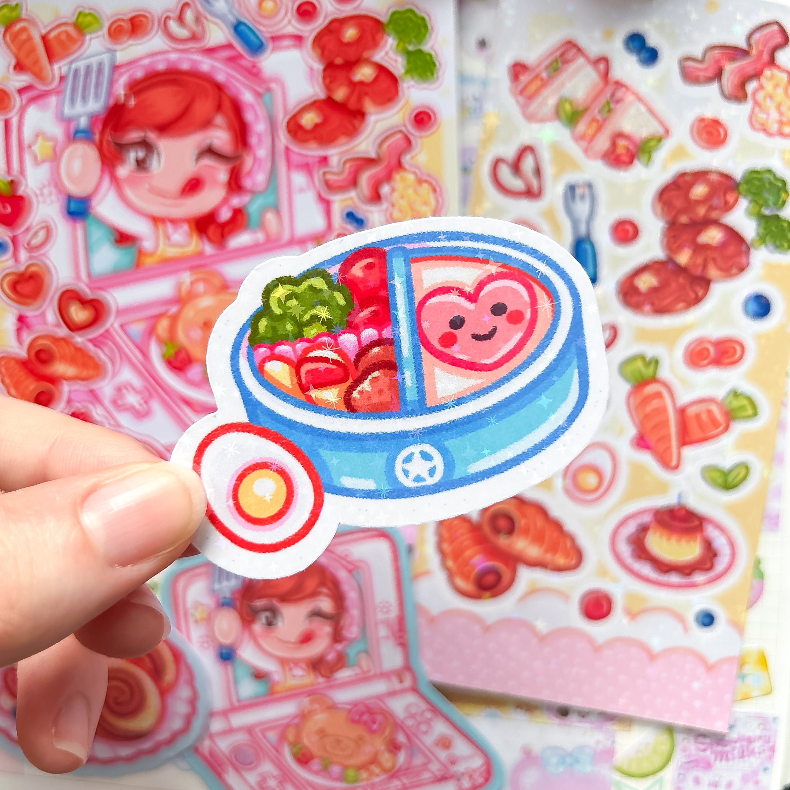3DS Cooking Game Themed Sticker and Print Stationery Bundle