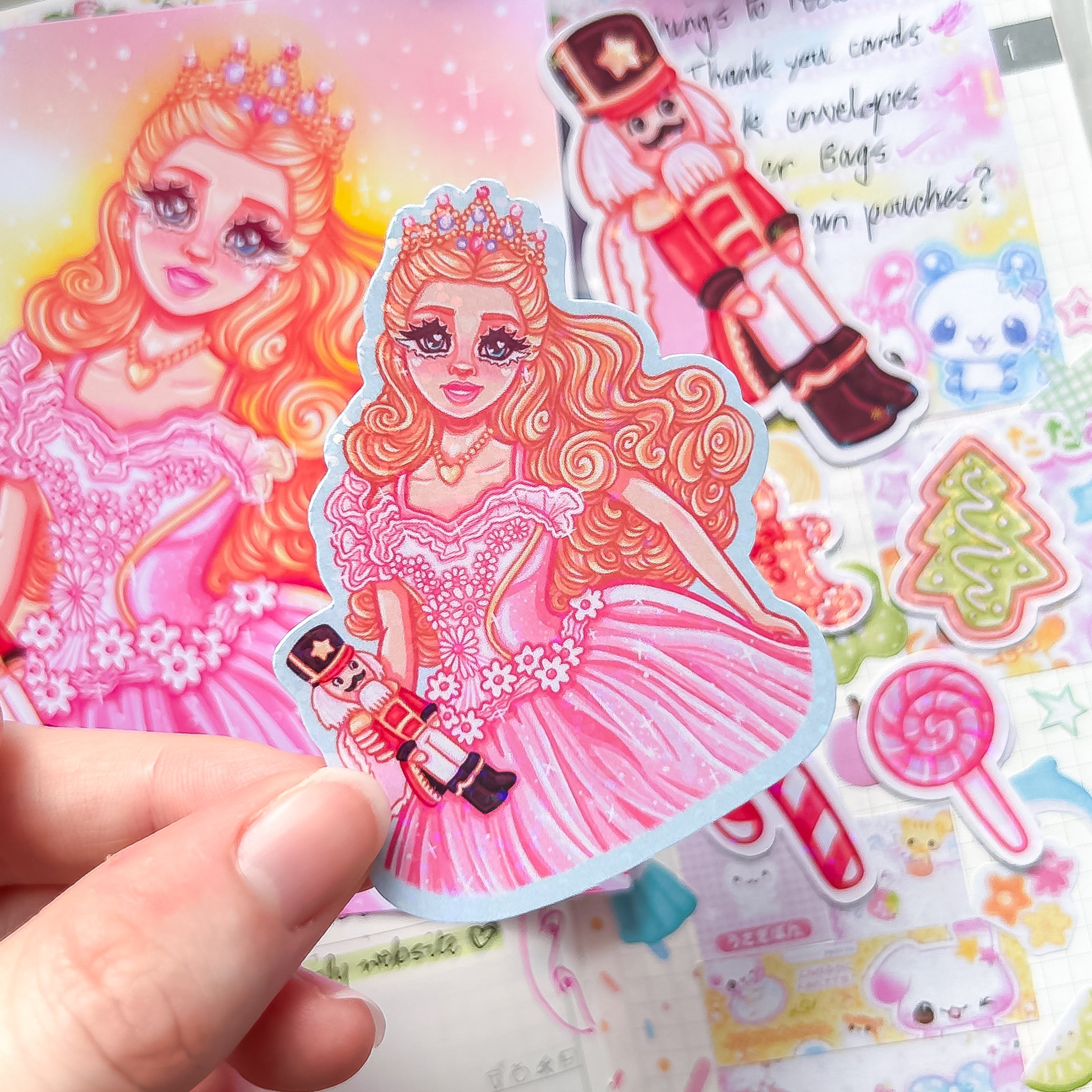 Clara Nutcracker Themed Sticker and Print Stationery Bundle