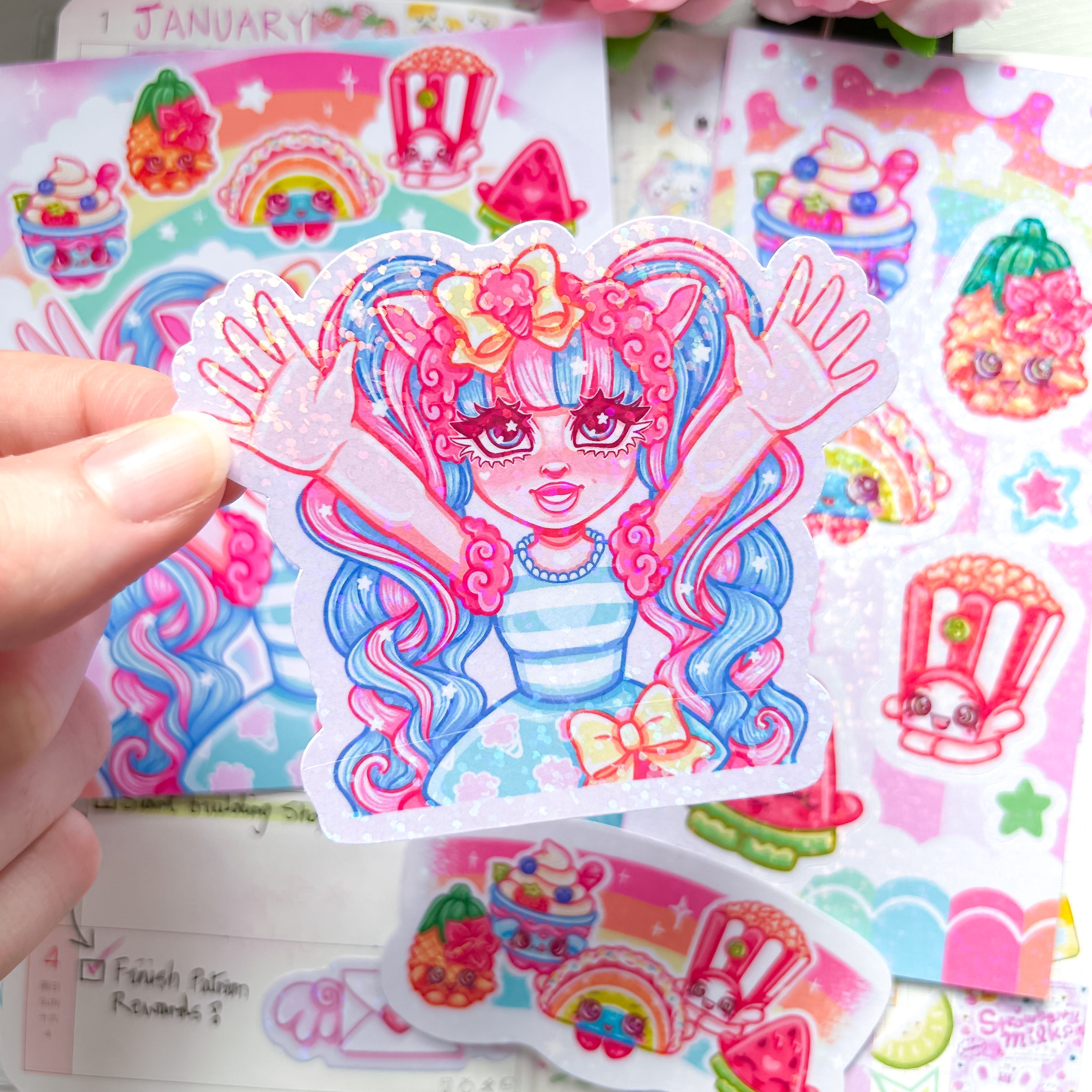 Shopkins Themed Stickers and Print Stationery Bundle