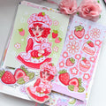 Strawberry Girl Themed Sticker and Print Stationery Bundle