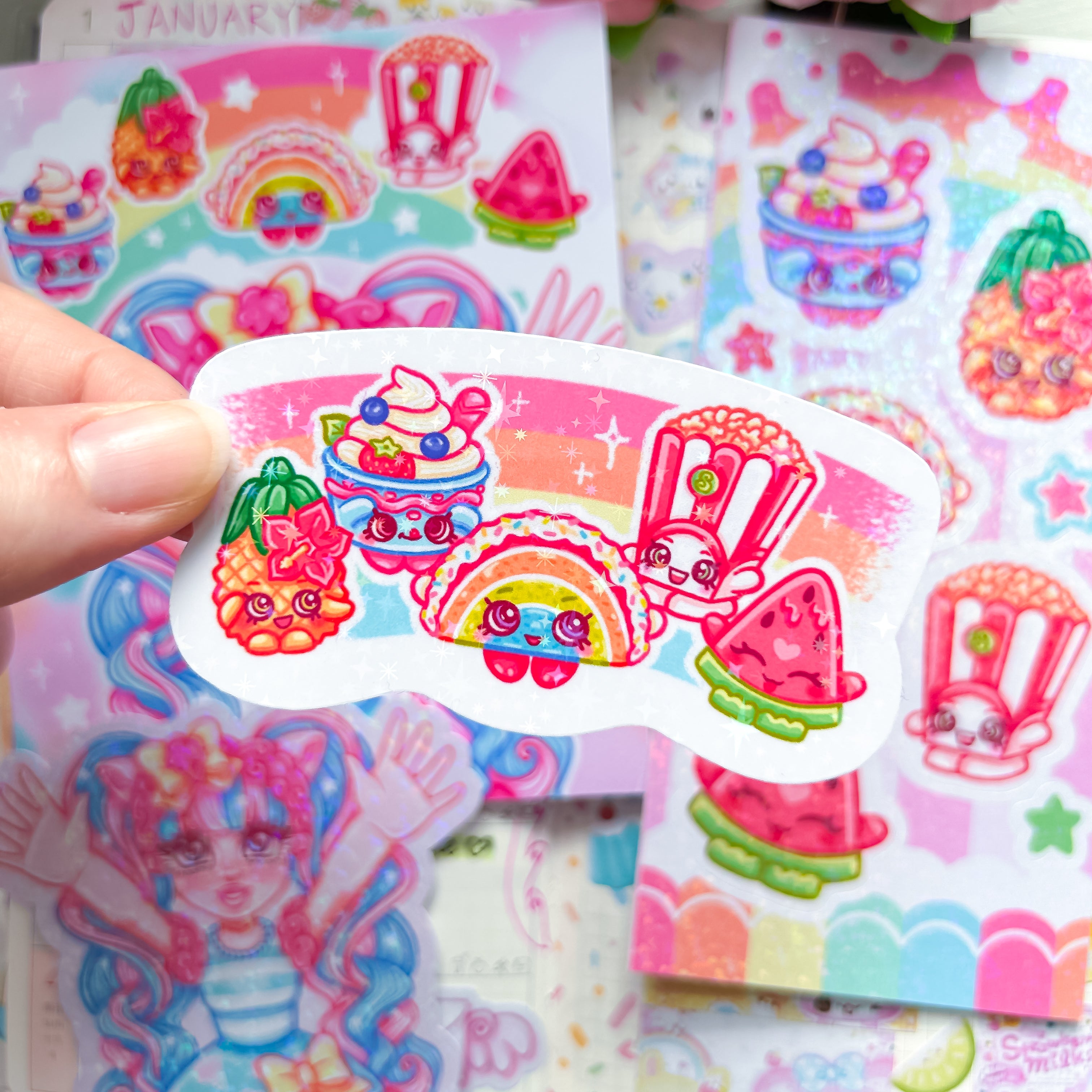 Shopkins Themed Stickers and Print Stationery Bundle