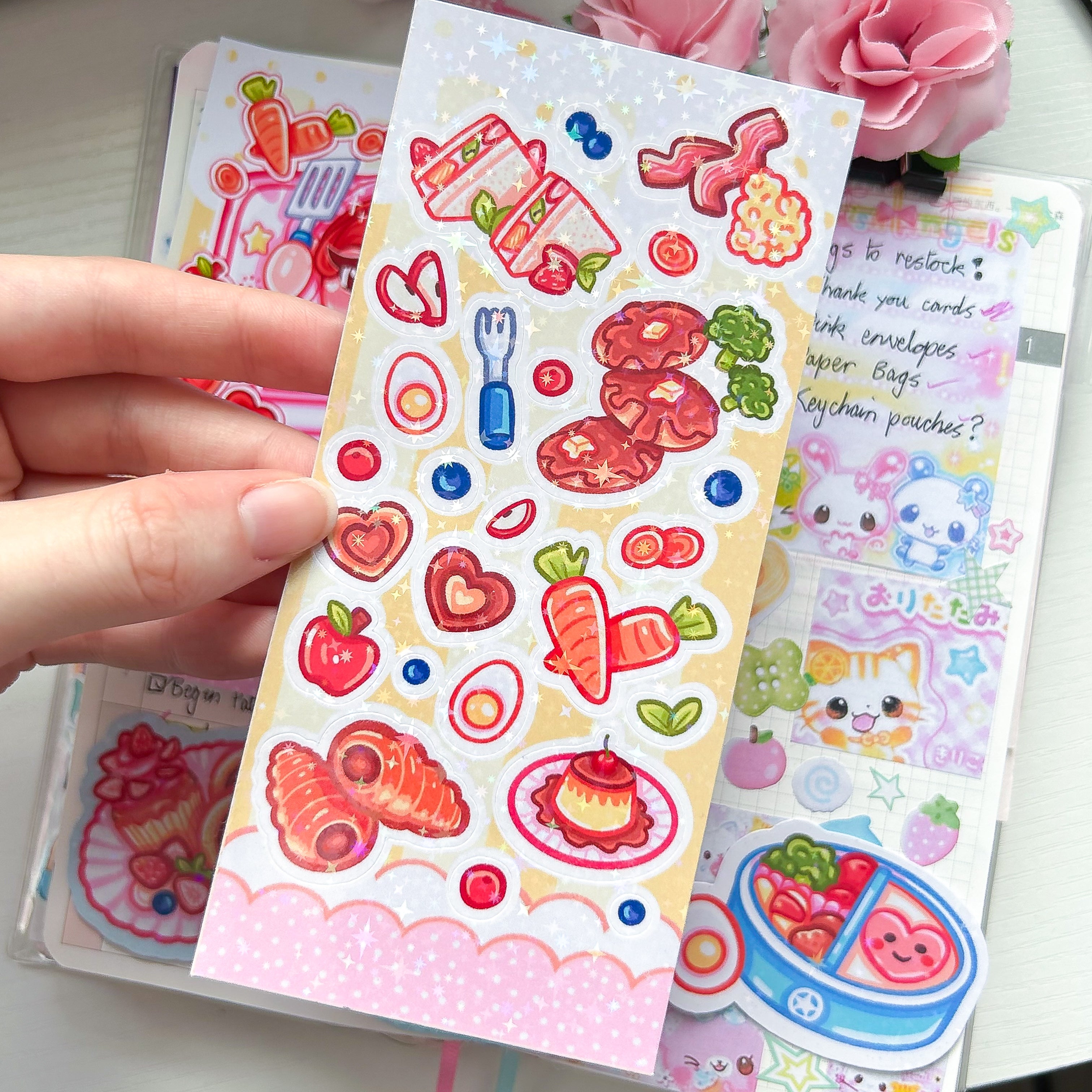 3DS Cooking Game Themed Sticker and Print Stationery Bundle