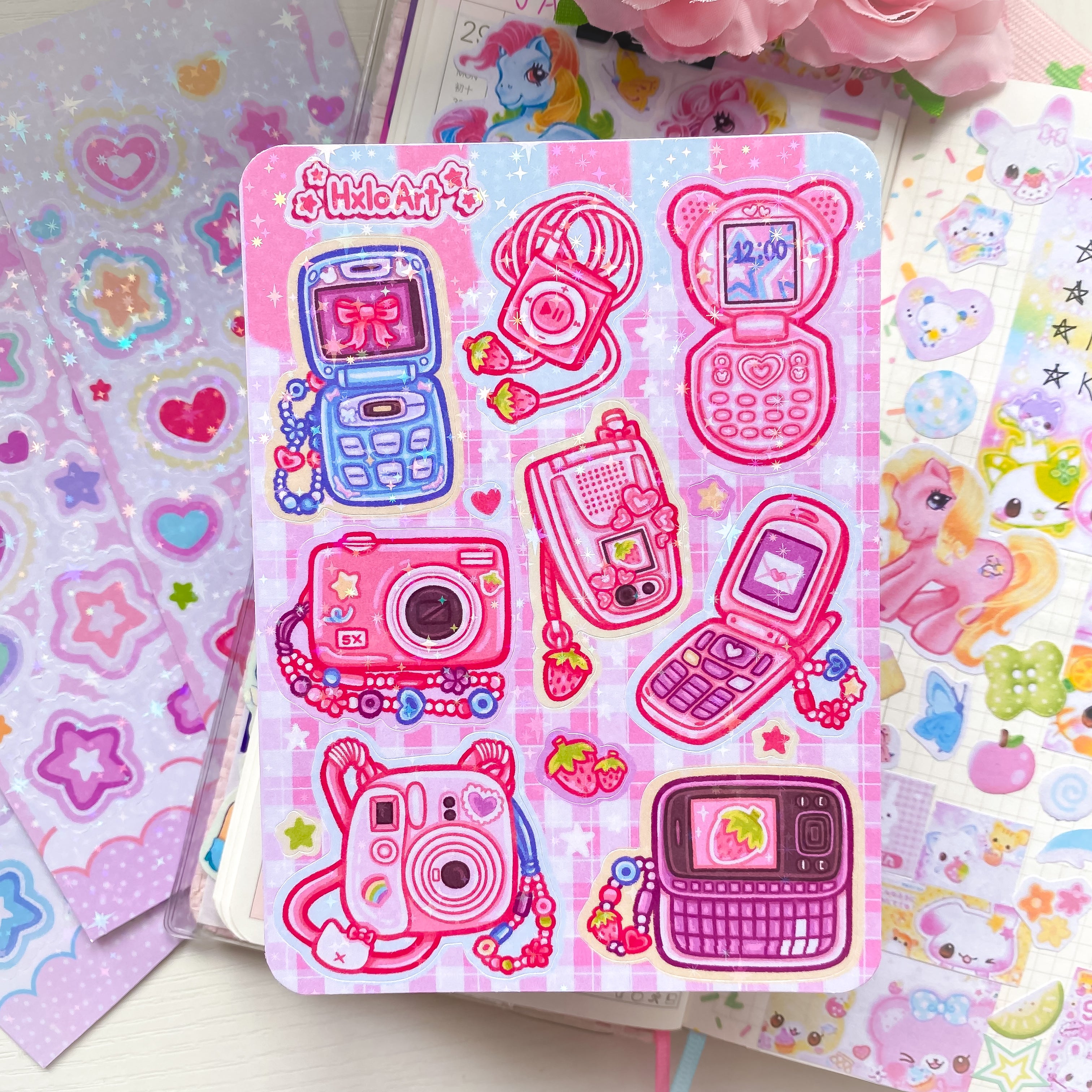 Y2K Electronics Holographic Sticker Sheet