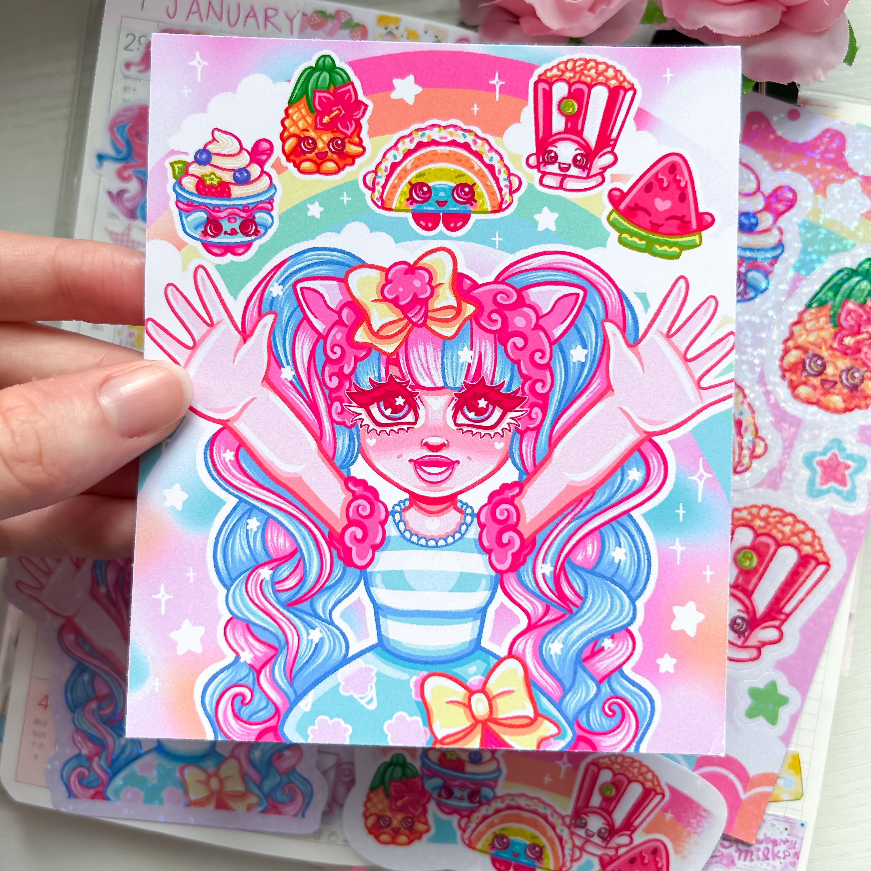 Shopkins Themed Stickers and Print Stationery Bundle