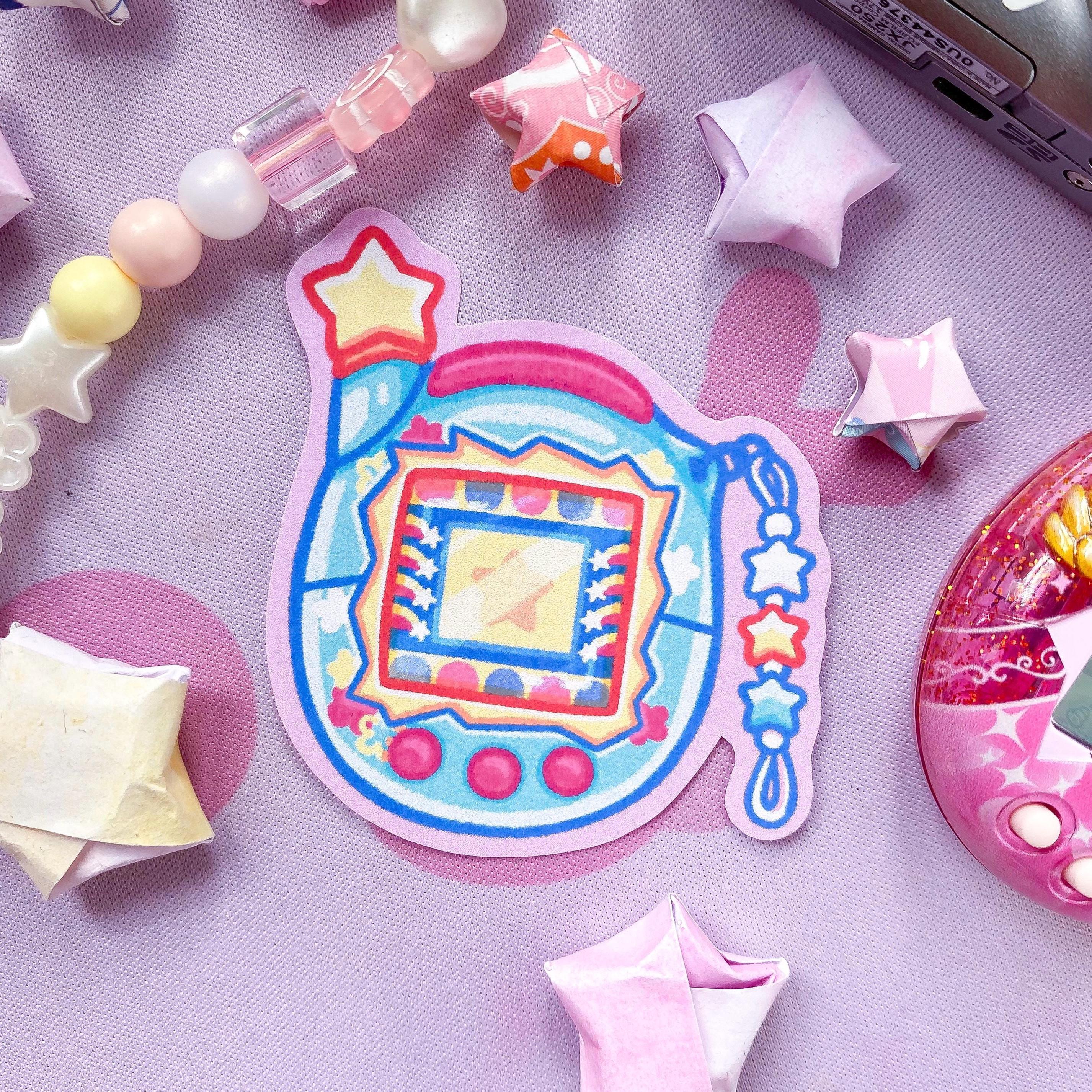 Blue Tamagotchi Connection Matte Die Cut Sticker