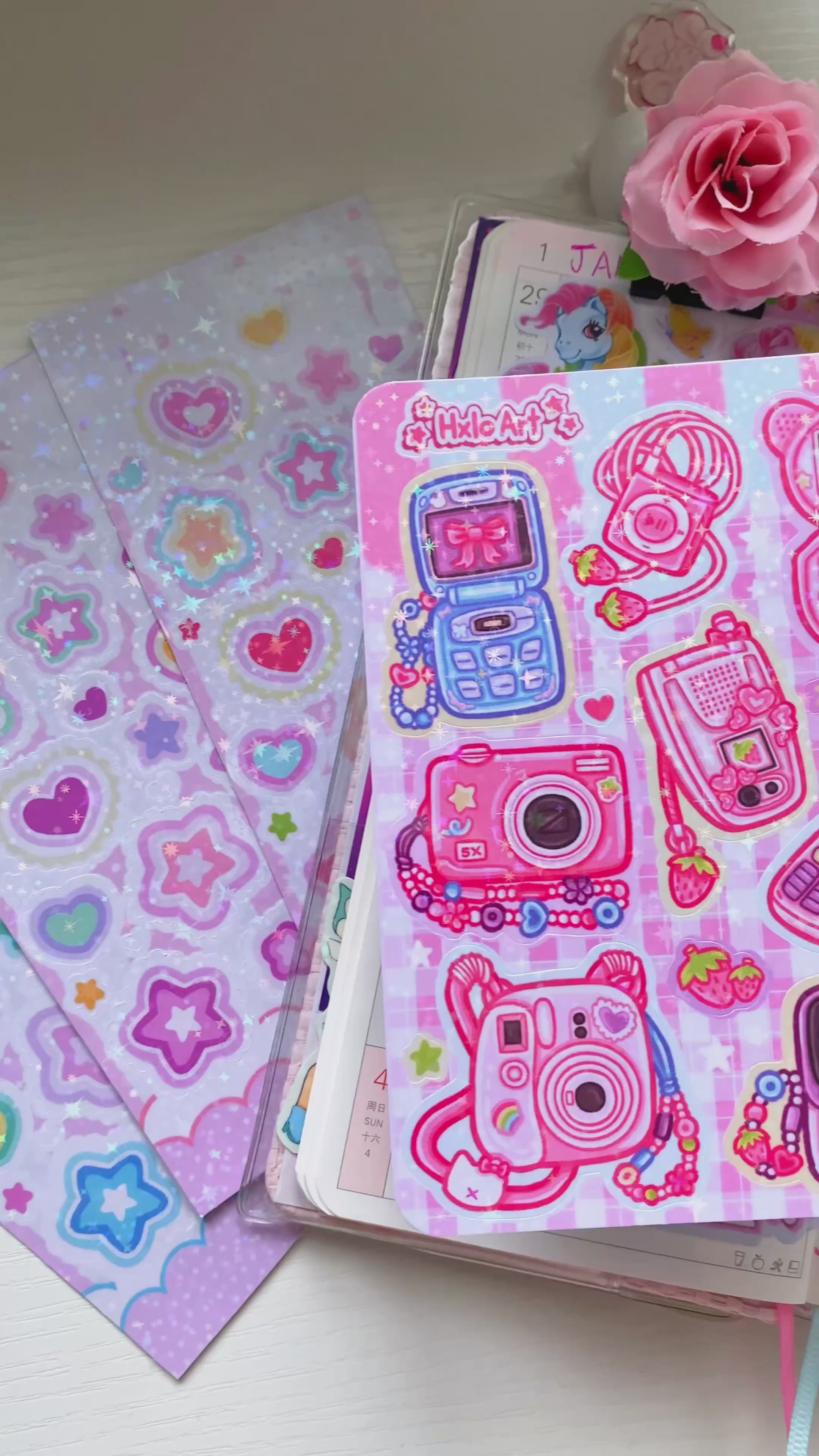 Y2K Electronics Holographic Sticker Sheet