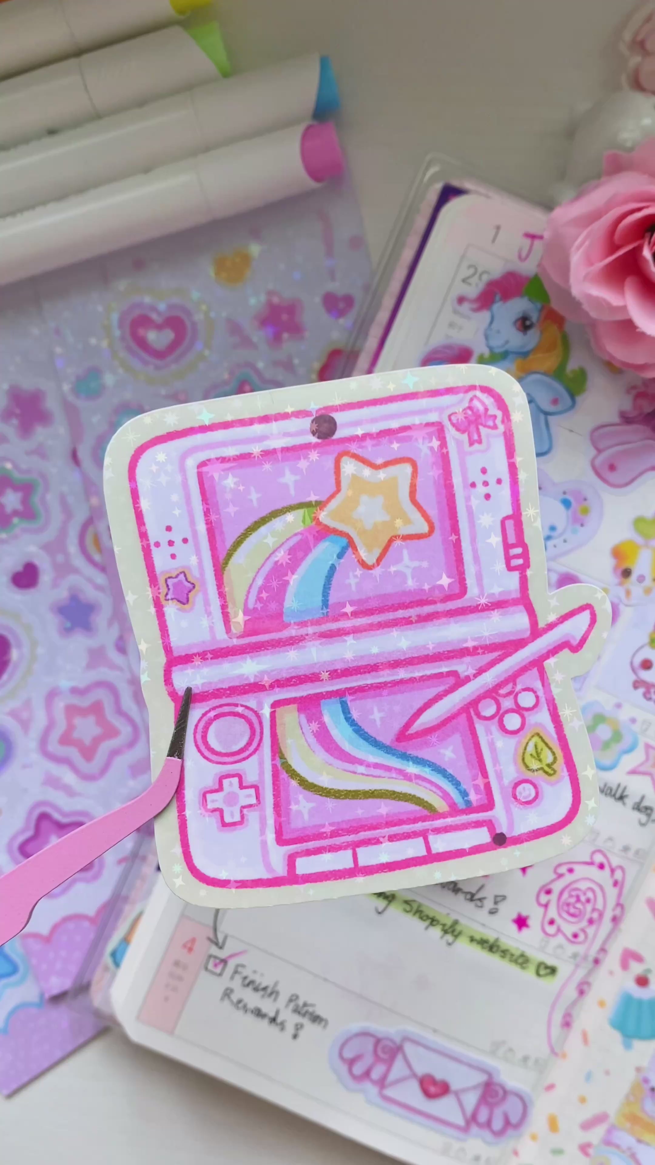 3DS Star Die Cut Sticker