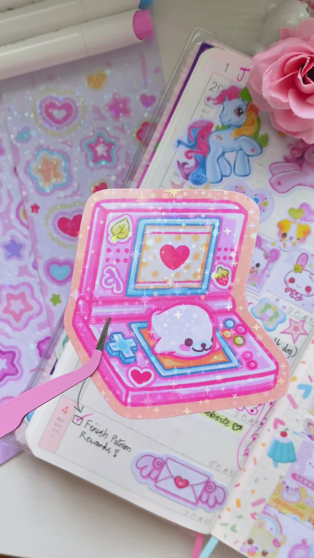 Kawaii DS Die Cut Sticker